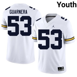 White Jake Guarnera Michigan NCAA #53 Youth College Football Jersey 715847-346