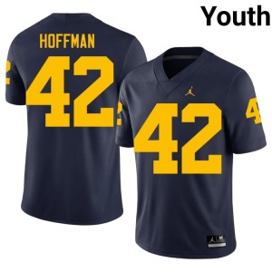 Navy Youth #42 Jalen Hoffman University Michigan College Football Jersey 568880-130