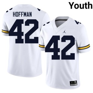 White #42 Michigan Wolverines College Football Jalen Hoffman Stitched Youth Jerseys 172677-564