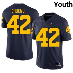 Navy College Football Michigan Youth Official #42 Jeffrey Chukwu Jerseys 147174-889