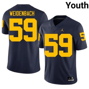 Navy #59 College Football Michigan Wolverines Youth John Weidenbach Alumni Jerseys 554865-638