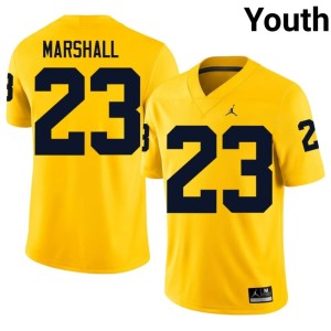 Maize Alumni College Football Youth Jordan Marshall #23 Wolverines Jersey 960053-587