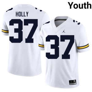 White Julius Holly U of M Game #37 College Football Youth Jersey 819870-889