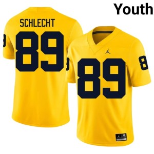 Maize College Football Youth 2026-27 Michigan #89 Kaleb Schlecht Jersey 231684-666