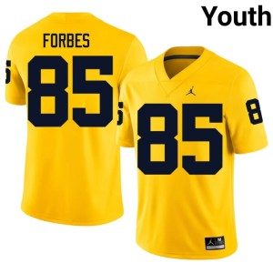 Maize College Football Youth High School Logan Forbes #85 Michigan Wolverines Jerseys 248275-506
