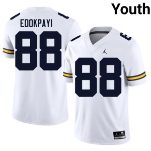 White Lugard Edokpayi Michigan Official College Football Youth #88 Jersey 895718-756