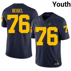 Navy Manuel Beigel U of M Youth #76 College Football Replica Jersey 723173-438