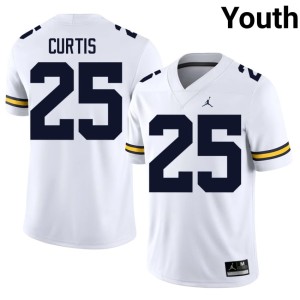 White College Football Youth Mason Curtis #25 Official UMich Jerseys 672685-664