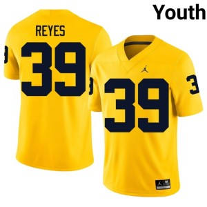Maize #39 Michigan Youth Max Reyes College Football 2026-27 Jersey 495753-450