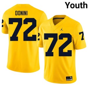 Maize College Football #72 Youth University U of M Peter Donini Jerseys 735871-626