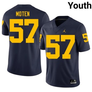 Navy College Football Travis Moten #57 Youth 2026-27 MICH Jersey 126702-165