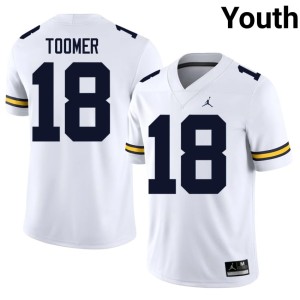 White Youth Amani Toomer Limited #18 University of Michigan Wolverines College Football Jerseys 120825-588