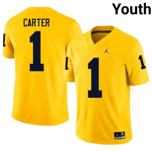 Maize High School College Football Wolverines #1 Youth Anthony Carter Jerseys 831618-306