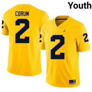 Maize #2 Youth Blake Corum College Football Wolverines Limited Jerseys 100800-623