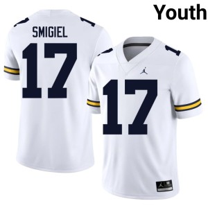 White #17 Youth University of Michigan Wolverines Brady Smigiel College Football Game Jerseys 883930-978