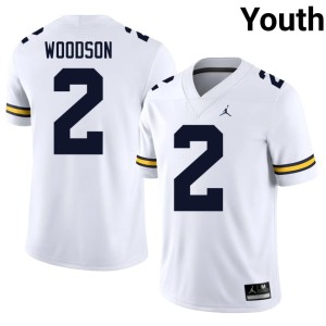White Stitched Youth Michigan College Football #2 Charles Woodson Jerseys 218025-525