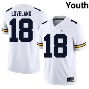 White College Football Colston Loveland MICH #18 Limited Youth Jersey 475956-751