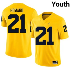 Maize High School Youth #21 Desmond Howard College Football UMich Jersey 185389-275