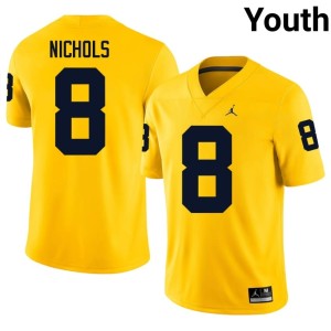 Maize Youth High School #8 Dominic Nichols College Football MICH Jerseys 337638-839