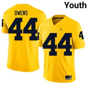Maize Youth Eli Owens #44 University Wolverines College Football Jerseys 889980-601