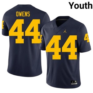 Navy University of Michigan Wolverines College Football 2026-27 #44 Eli Owens Youth Jerseys 224437-874