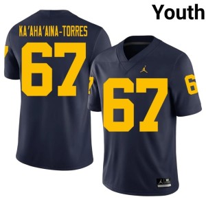 Navy College Football Michigan Youth NCAA #67 Houston Ka'aha'aina-Torres Jerseys 758372-903