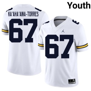 White College Football Houston Ka'aha'aina-Torres University of Michigan Replica #67 Youth Jersey 686400-885