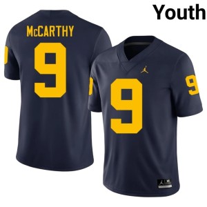 Navy College Football University of Michigan #9 Youth Game J.J. McCarthy Jersey 710902-840