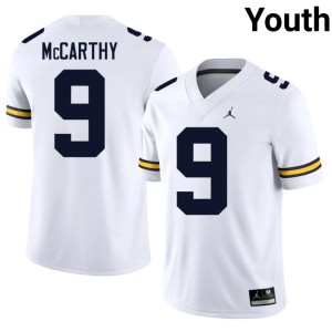 White U-M J.J. McCarthy Youth 2026 College Football #9 Jersey 926630-390