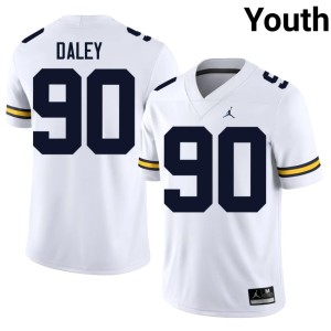 White Michigan Wolverines #90 Youth John Henry Daley Player College Football Jerseys 491483-282