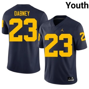 Navy College Football Youth Markel Dabney U-M #23 Limited Jersey 184426-100
