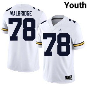 White College Football #78 Youth Player Marky Walbridge Michigan Jersey 915742-868