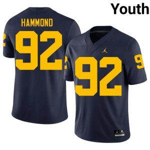 Navy College Football Youth #92 Wolverines Limited Ted Hammond Jersey 383098-567