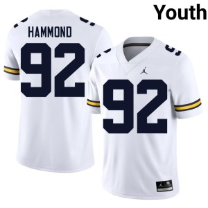 White Youth Limited Ted Hammond #92 College Football Michigan Jersey 908343-675