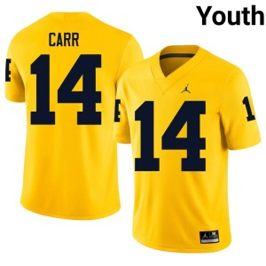 Maize College Football Tommy Carr Youth University U of M #14 Jersey 370935-135