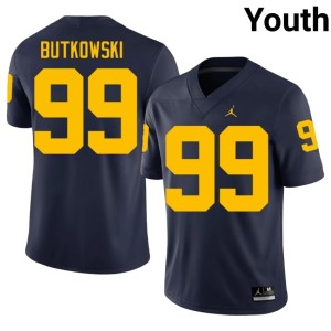 Navy Alumni Trey Butkowski College Football #99 Michigan Wolverines Youth Jersey 446617-173