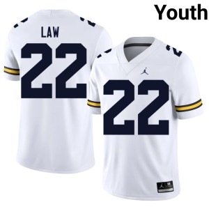 White College Football Ty Law Wolverines #22 University Youth Jerseys 710259-567